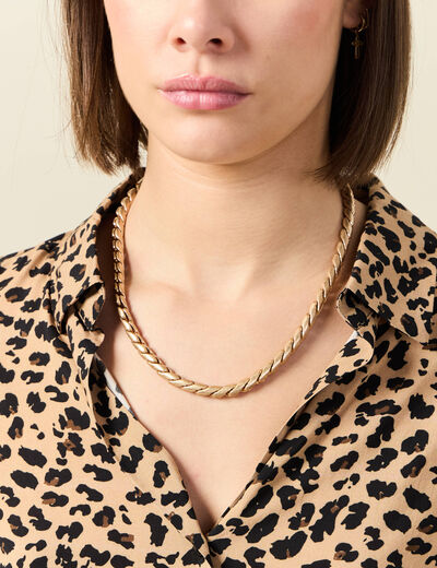 Collier chaîne couleur or femme