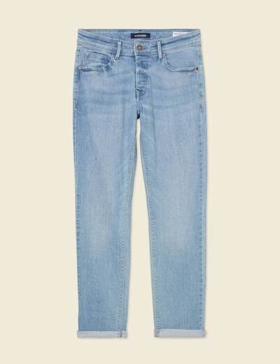 Jeans girlfriend taille haute denim stone femme