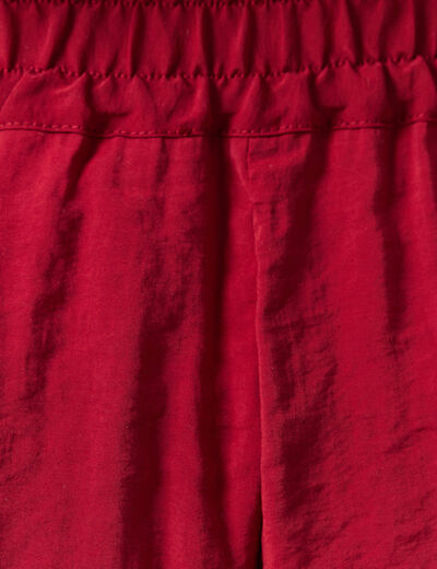 Pantalon large fluide rouge foncé femme