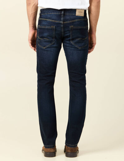 Jeans éco-responsable straight denim brut homme