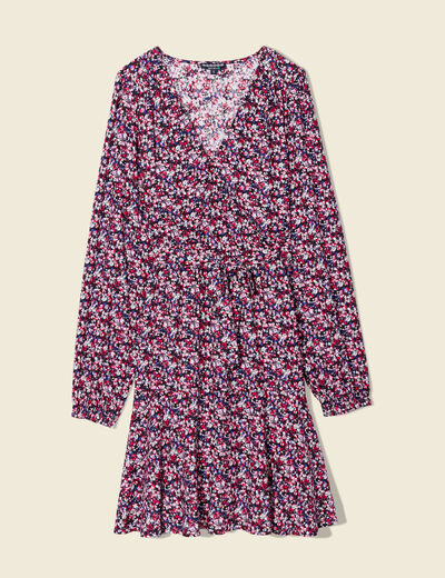 Robe évasée éco-responsable noir femme