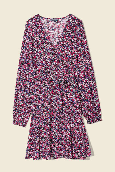 Robe évasée éco-responsable noir femme