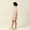 Robe &eacute;vas&eacute;e manches 3/4 ivoire femme