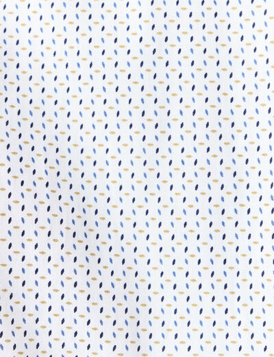 Chemise en coton manches longues blanc homme