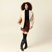 Caban oversize court beige femme
