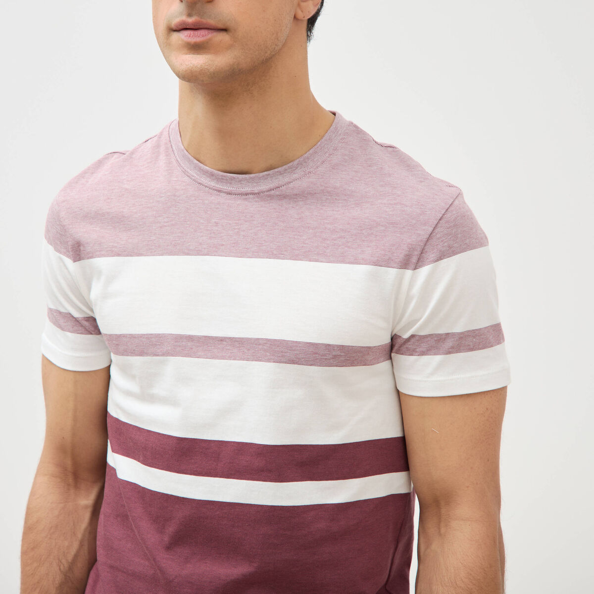 T-shirt manches courtes vieux rose homme
