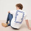 T-shirt ample col rond manches courtes ecru homme