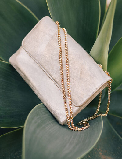 Sac métallisé couleur or femme