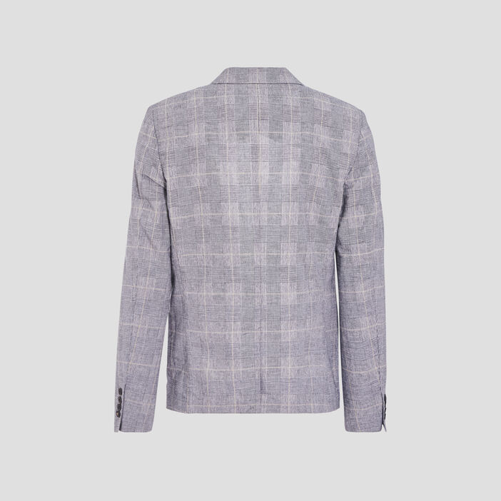 Veste droite boutonnée bleu marine homme