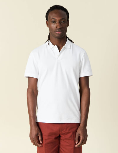 Polo éco-responsable blanc homme