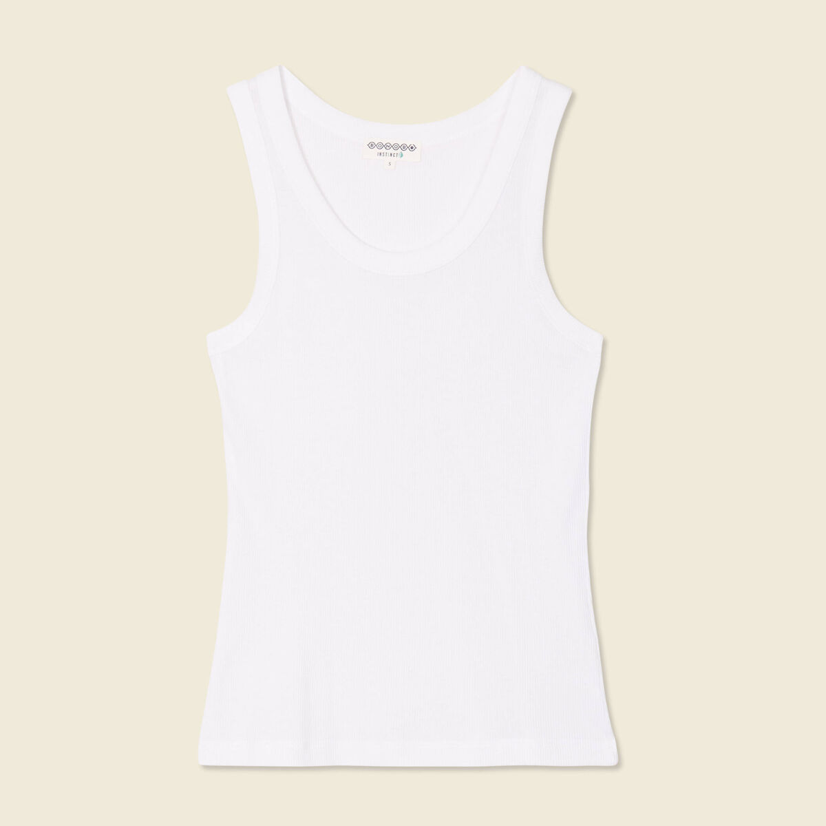 D&eacute;bardeur d&eacute;collet&eacute; sans manches blanc femme