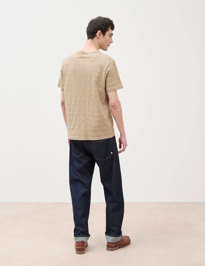 T-shirt en coton vert olive homme