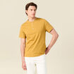 T-shirt éco-responsable jaune moutarde homme