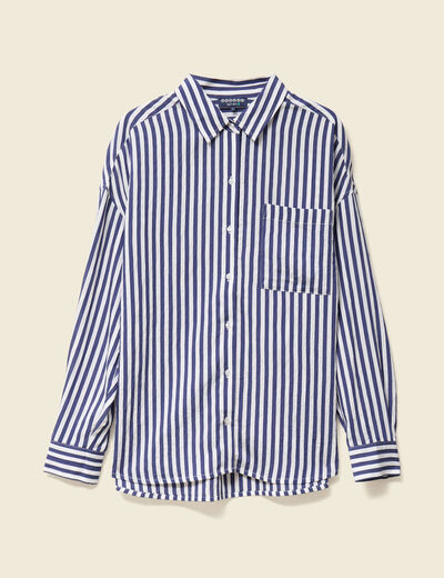 Chemise manches longues bleu ciel femme