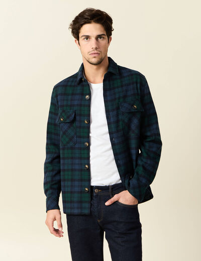 Chemise manches longues bleu marine homme