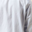 Chemise droite courte col italien bleu ciel homme