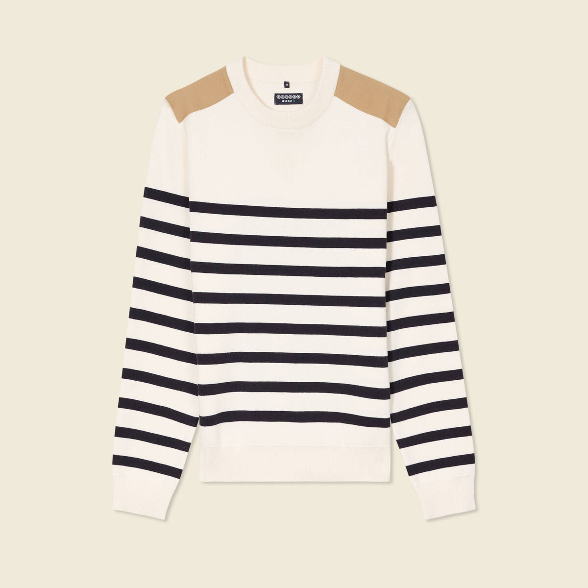 Pull manches longues ecru homme