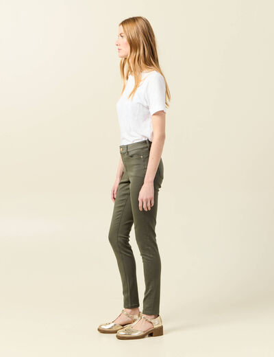 Pantalon Audrey - skinny push up vert kaki femme
