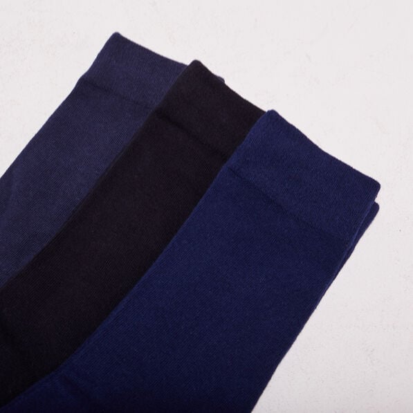 lot 3 paires de chaussettes homme unies bleu marine homme Lot 3 paires de chaussettes homme unies bleu marine homme