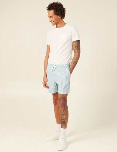 Short de bain bleu gris homme