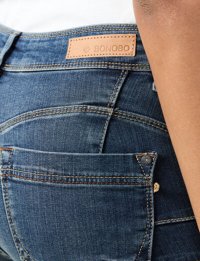 Jeans skinny push up 7/8ème denim stone femme
