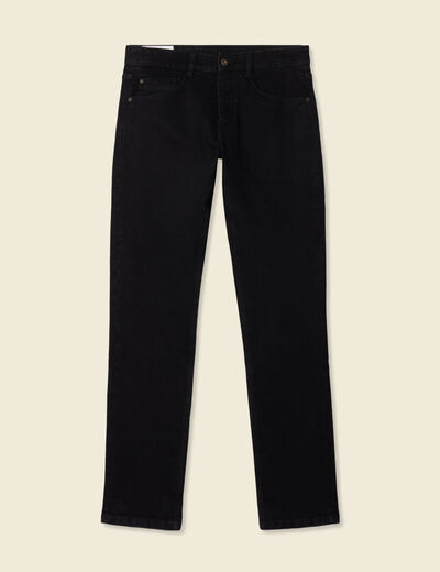 Jeans straight 5 poches denim noir homme