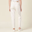 Jeans straight 5 poches denim blanc femme