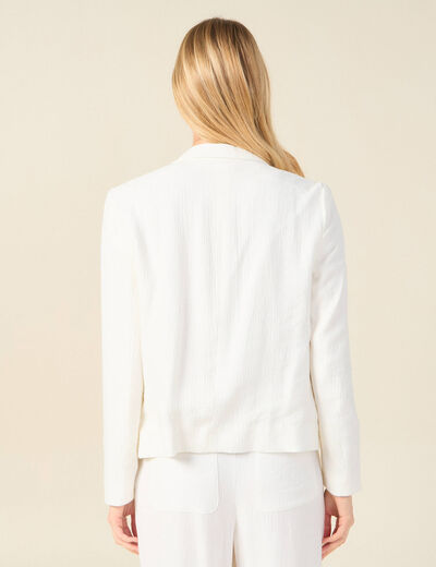 Veste blazer éco-responsable ecru femme