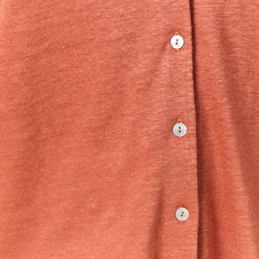 Chemise manches courtes orange femme