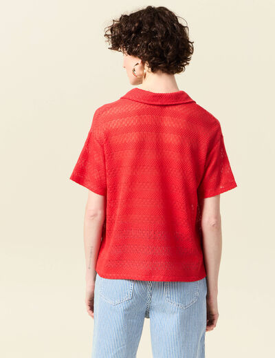 T-shirt manches courtes rouge femme