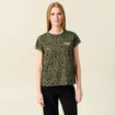 T-shirt manches courtes vert femme