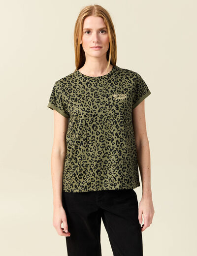 T-shirt manches courtes vert femme