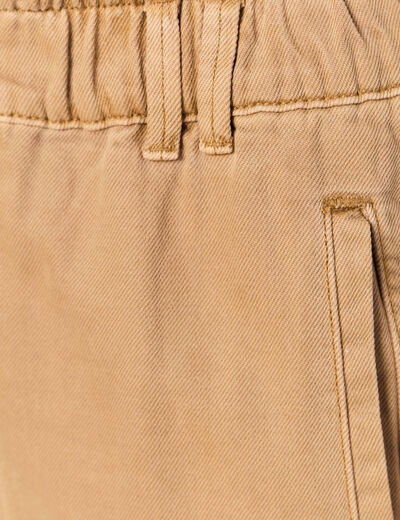 Jeans slouchy 7/8ème vert kaki femme