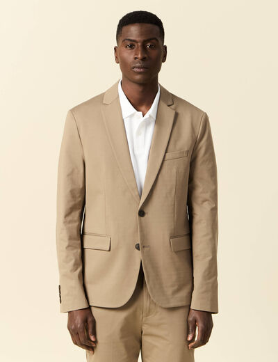 Veste blazer stretch taupe homme