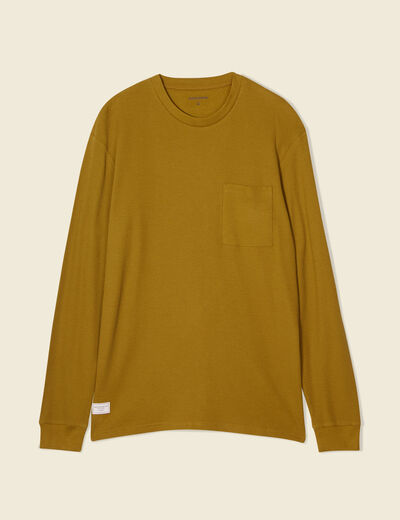 T-shirt manches longues vert olive homme