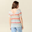 Pull manches courtes violet clair femme
