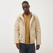 Parka courte &agrave; capuche beige homme