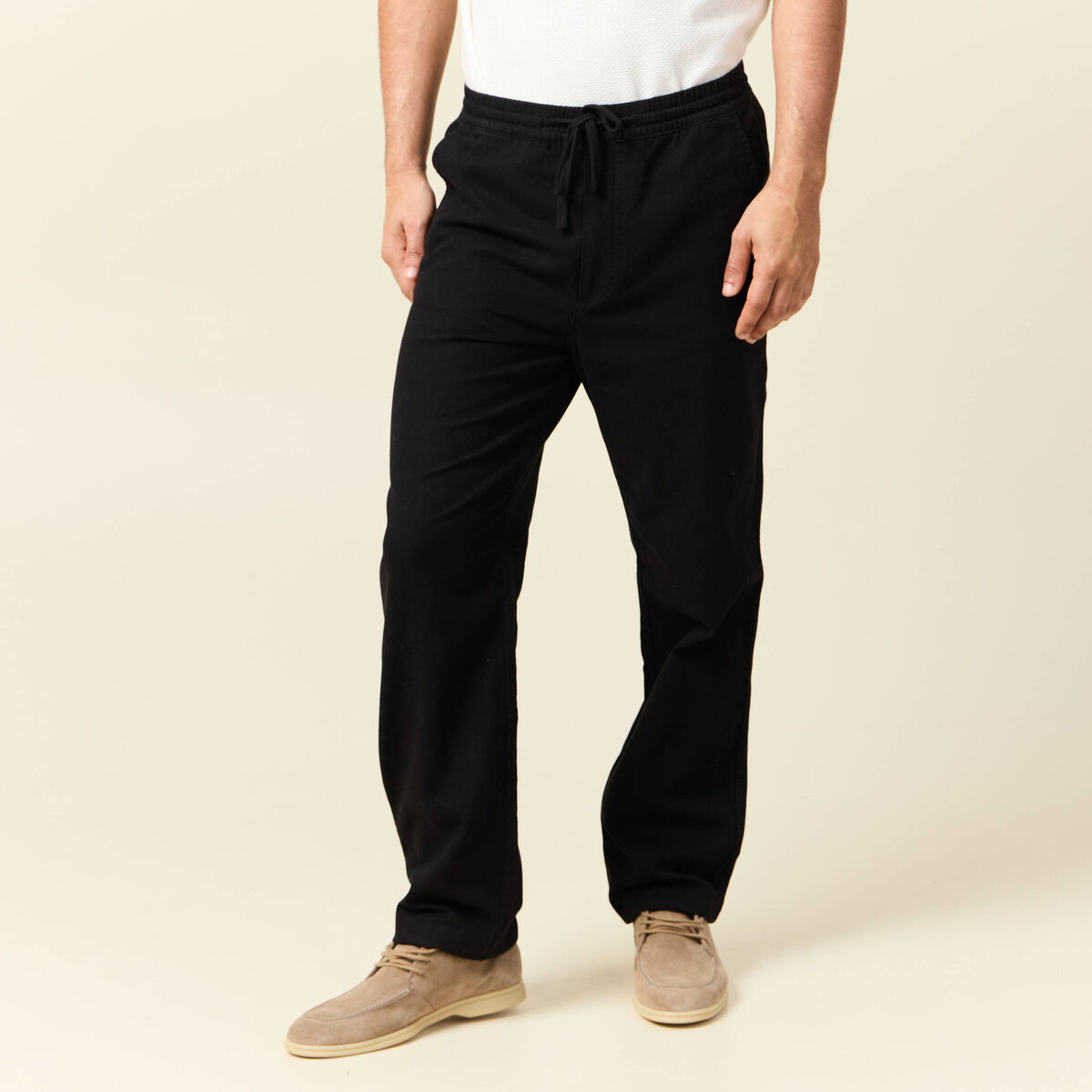 Pantalon chino noir homme