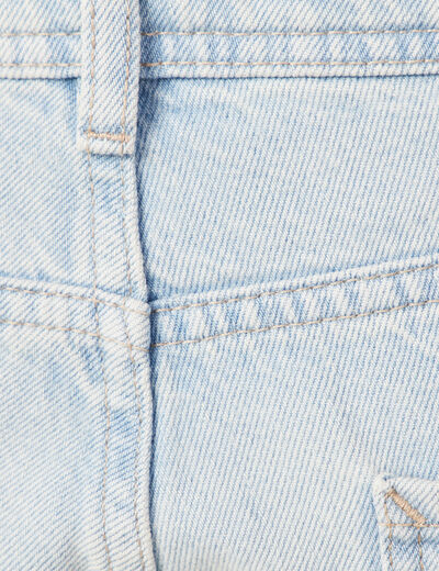 Jeans straight 5 poches denim bleach homme