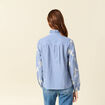 Chemise vichy manches longues en coton bleu marine femme
