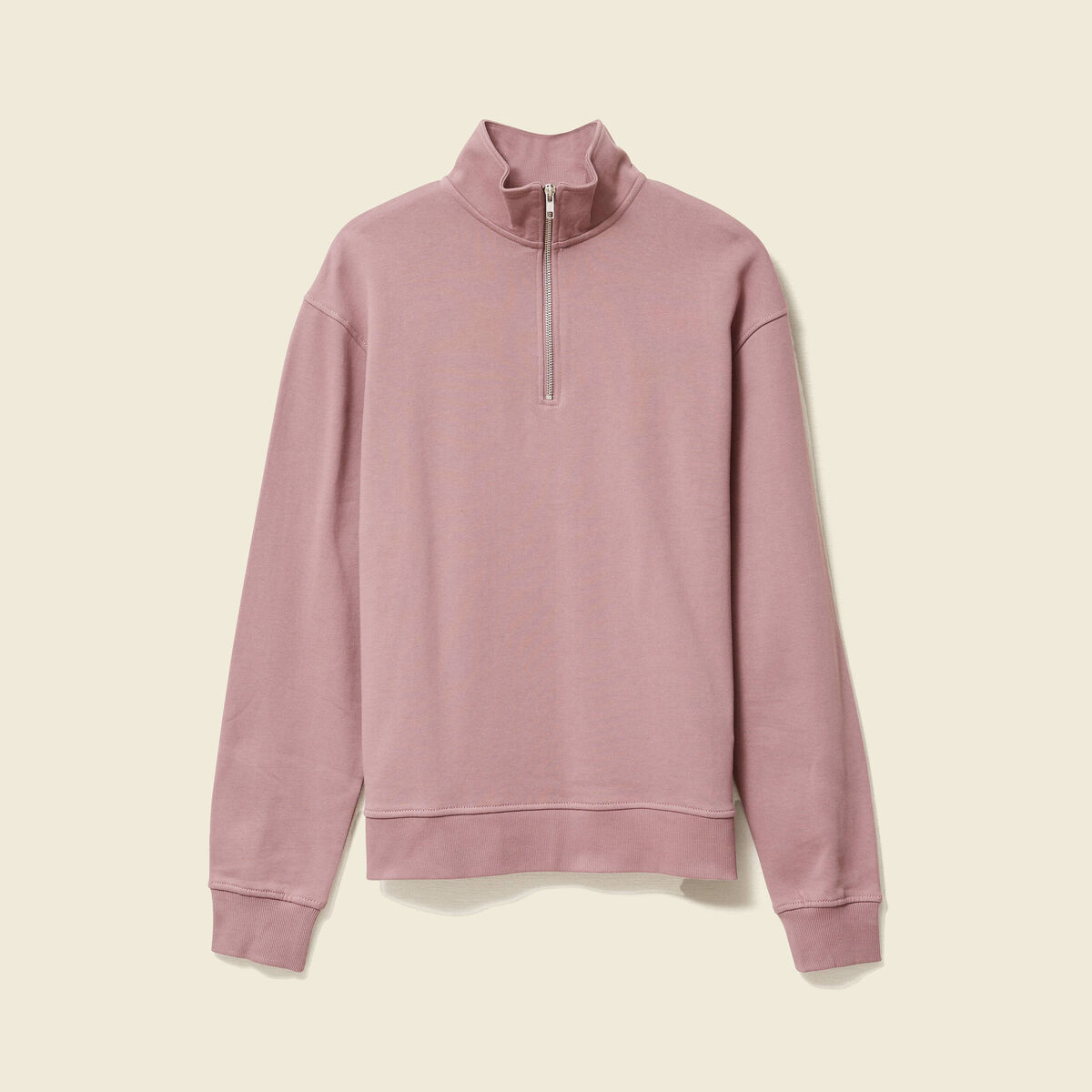 Sweat manches longues en coton vieux rose homme