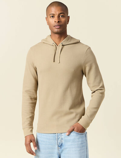 T-shirt à capuche gris homme
