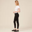 Jeans skinny zipp&eacute; denim noir femme