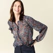 Chemise manches longues noir femme