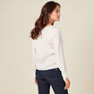 Blouse satin éco-responsable ecru femme
