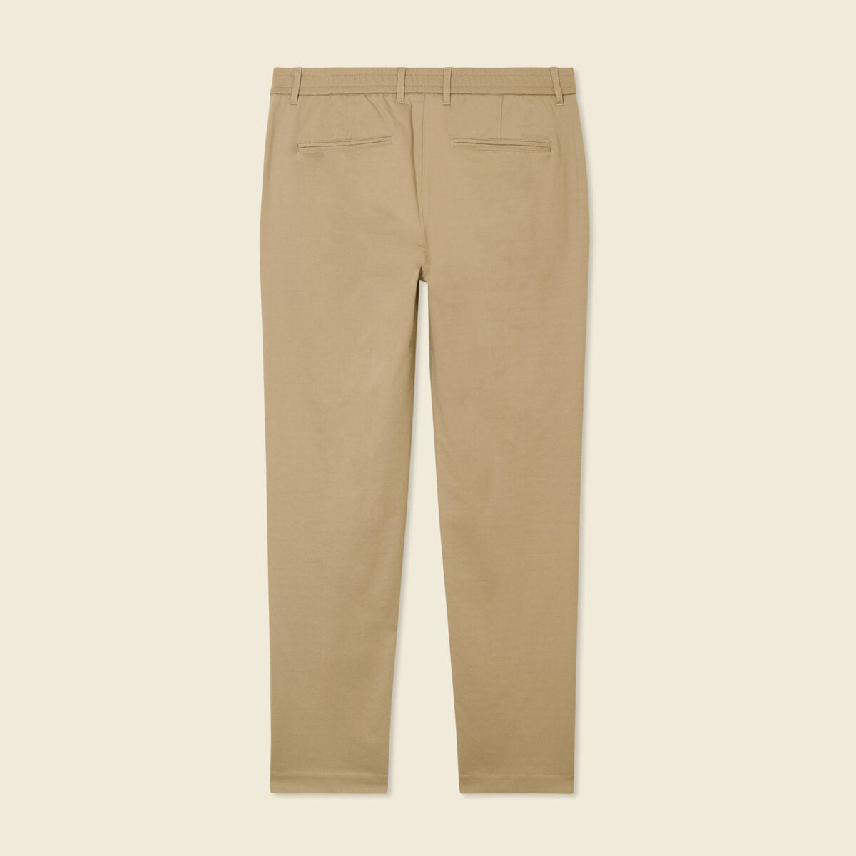 Pantalon chino stretch taupe homme