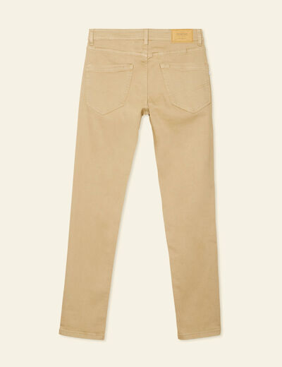 Jeans slim éco-responsable beige homme