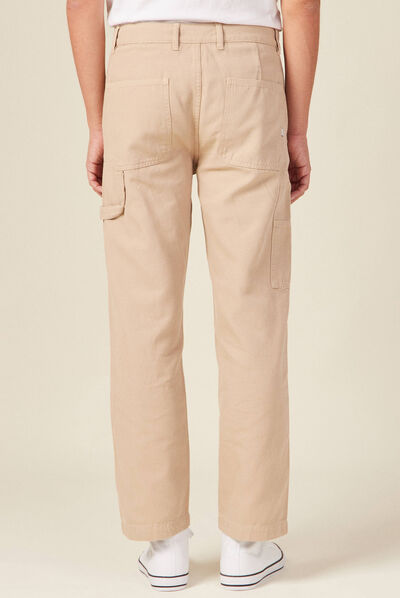 Pantalon large beige homme