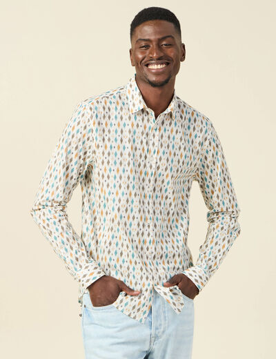 Chemise manches longues blanc homme