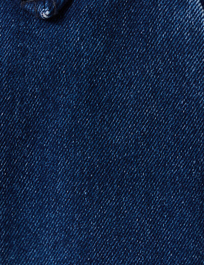 Jeans large taille haute denim brut femme